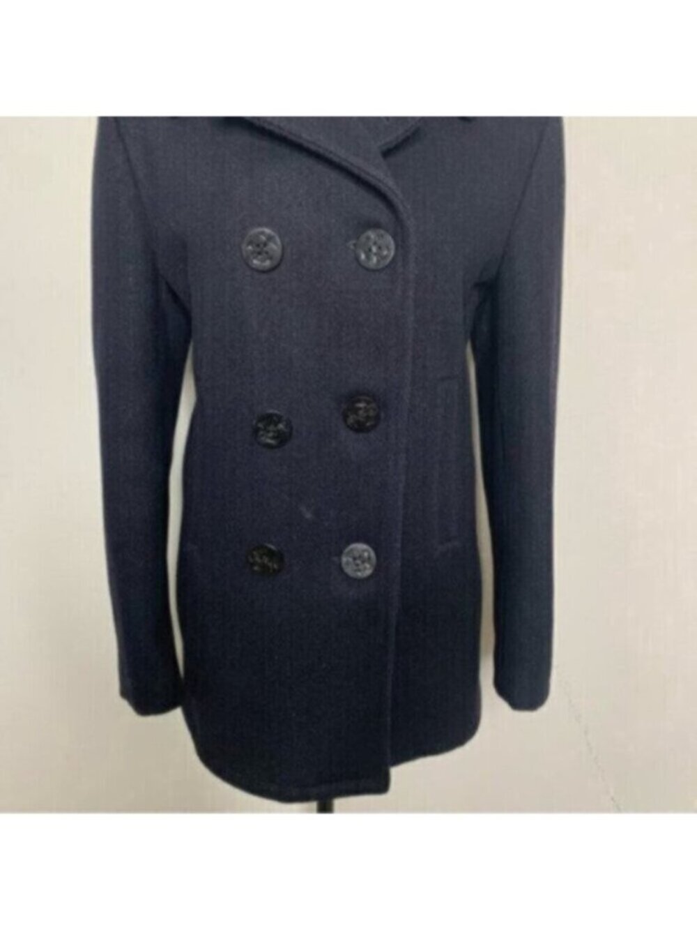 Monterey Club Vintage US Navy Wool Double Breasted Pea Coat - Picture 7 of 16
